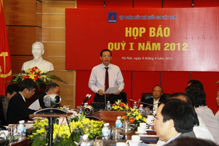 Tập đoàn Dầu khí Việt Nam họp báo trực tuyến  quý 1/2012